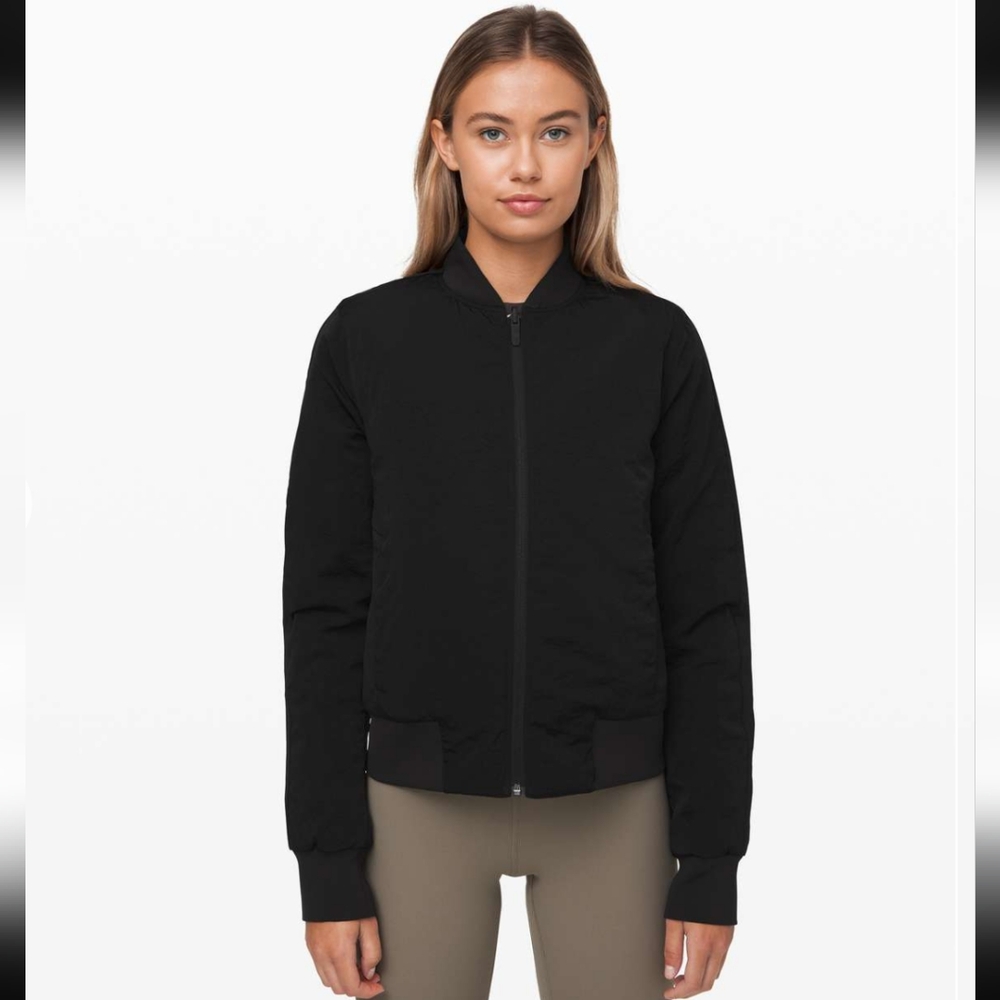 Lululemon Non-Stop Bomber Jacket *Reversible - Black Prima Loft - Size 6